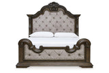 Maylee Dark Brown California King Upholstered Bed by Ashley at Eve Furniture