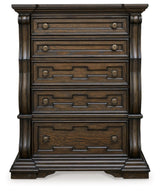Maylee Dark Brown Chest of Drawers by Ashley at Eve Furniture
