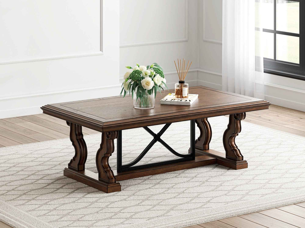 Maylee Dark Brown Coffee Table and 2 End Tables by Ashley at Eve Furniture
