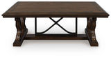 Maylee Dark Brown Coffee Table and 2 End Tables by Ashley at Eve Furniture
