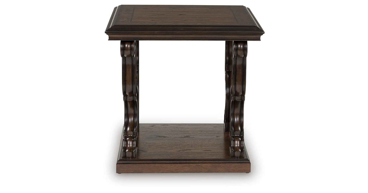Maylee Dark Brown Coffee Table and 2 End Tables by Ashley at Eve Furniture