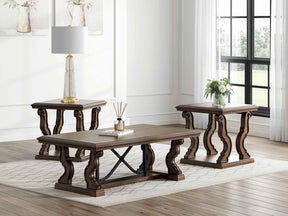 Maylee Dark Brown Coffee Table and 2 End Tables by Ashley at Eve Furniture