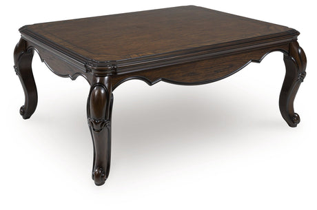 Maylee Dark Brown Coffee Table by Ashley at Eve Furniture