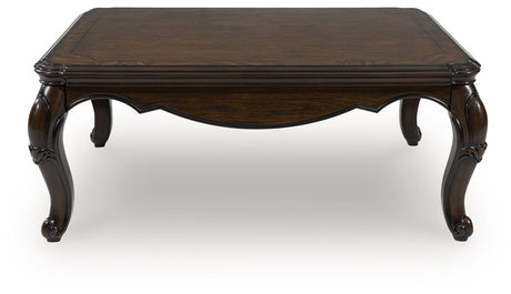 Maylee Dark Brown Coffee Table by Ashley at Eve Furniture
