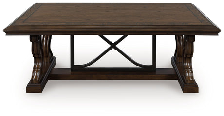 Maylee Dark Brown Coffee Table by Ashley at Eve Furniture