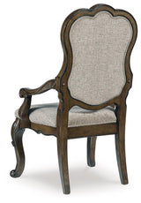 Maylee Dark Brown Dining Arm Chair, Set of 2 by Ashley at Eve Furniture