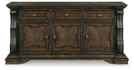 Maylee Dark Brown Dining Buffet by Ashley at Eve Furniture