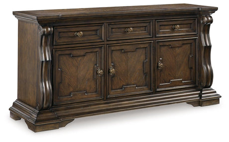 Maylee Dark Brown Dining Buffet by Ashley at Eve Furniture
