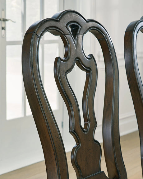 Maylee Dark Brown Dining Chair, Set of 2 by Ashley at Eve Furniture