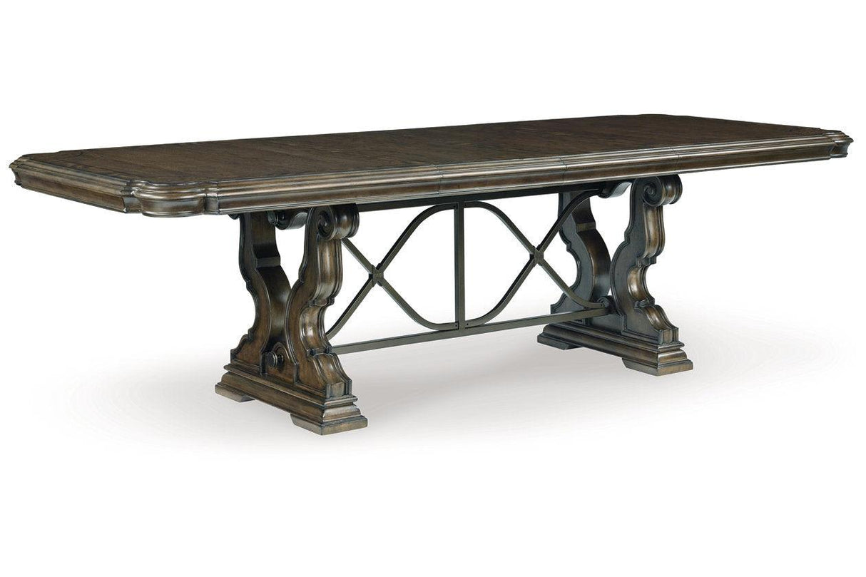 Maylee Dark Brown Dining Extension Table by Ashley at Eve Furniture