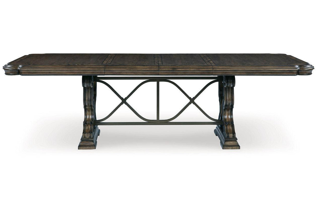 Maylee Dark Brown Dining Extension Table by Ashley at Eve Furniture