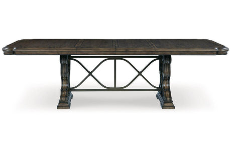 Maylee Dark Brown Dining Extension Table by Ashley at Eve Furniture