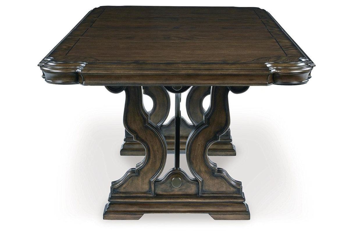 Maylee Dark Brown Dining Extension Table by Ashley at Eve Furniture