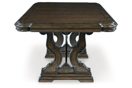 Maylee Dark Brown Dining Extension Table by Ashley at Eve Furniture