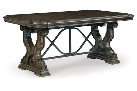Maylee Dark Brown Dining Extension Table by Ashley at Eve Furniture