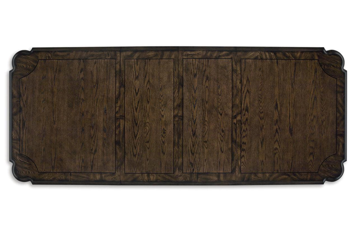 Maylee Dark Brown Dining Extension Table by Ashley at Eve Furniture