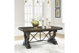 Maylee Dark Brown Dining Extension Table by Ashley at Eve Furniture