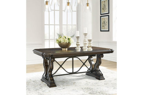 Maylee Dark Brown Dining Extension Table by Ashley at Eve Furniture