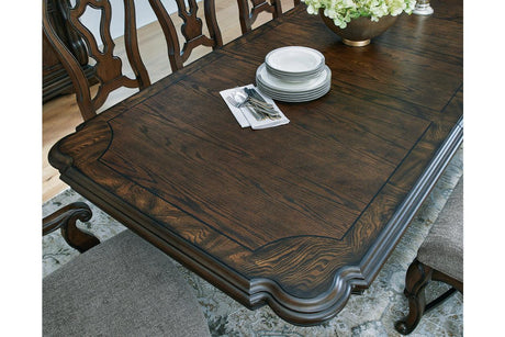 Maylee Dark Brown Dining Extension Table by Ashley at Eve Furniture