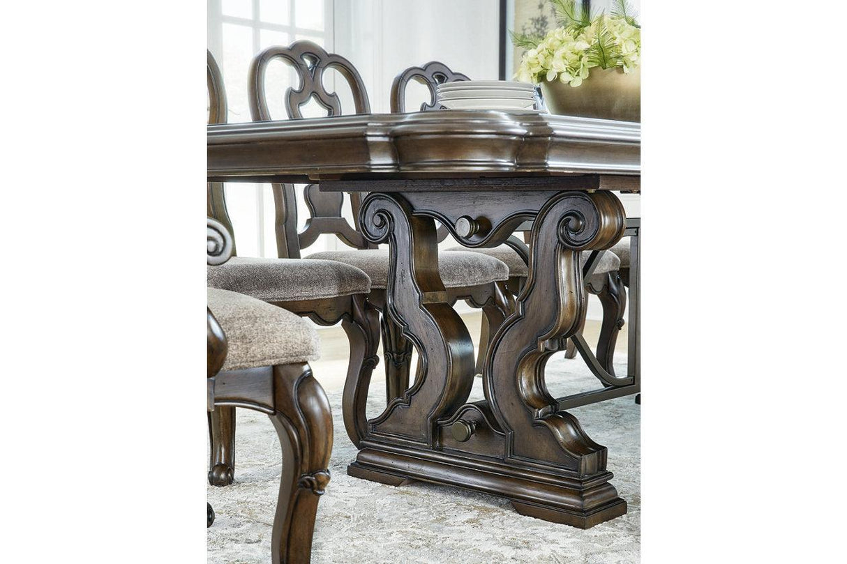 Maylee Dark Brown Dining Extension Table by Ashley at Eve Furniture