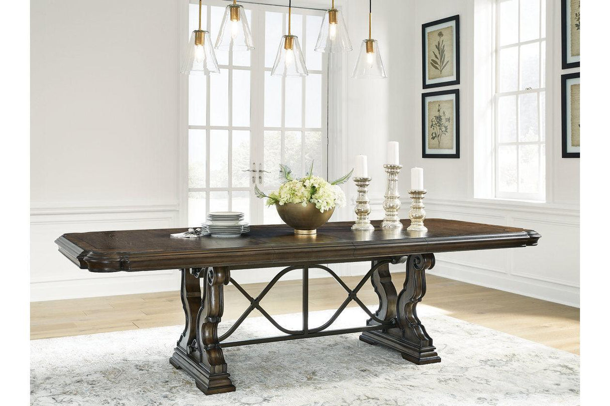 Maylee Dark Brown Dining Extension Table by Ashley at Eve Furniture