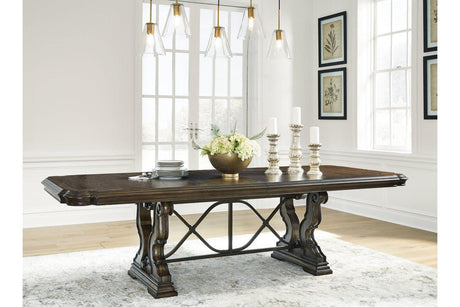Maylee Dark Brown Dining Extension Table by Ashley at Eve Furniture