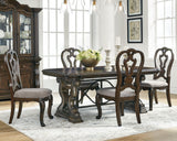 Maylee Dark Brown Dining Table and 4 Chairs by Ashley at Eve Furniture