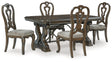 Maylee Dark Brown Dining Table and 4 Chairs by Ashley at Eve Furniture