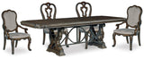 Maylee Dark Brown Dining Table and 4 Chairs by Ashley at Eve Furniture