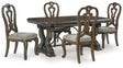 Maylee Dark Brown Dining Table and 4 Chairs by Ashley at Eve Furniture