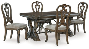 Maylee Dark Brown Dining Table and 4 Chairs by Ashley at Eve Furniture