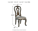 Maylee Dark Brown Dining Table and 6 Chairs by Ashley at Eve Furniture