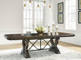 Maylee Dark Brown Dining Table and 6 Chairs by Ashley at Eve Furniture