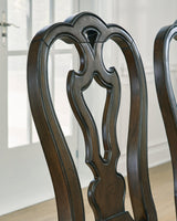 Maylee Dark Brown Dining Table and 6 Chairs by Ashley at Eve Furniture