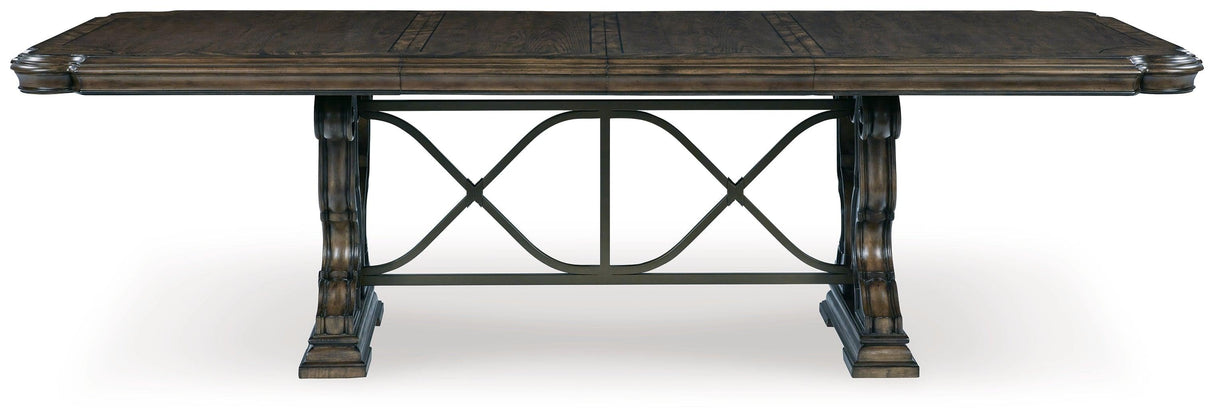 Maylee Dark Brown Dining Table and 6 Chairs by Ashley at Eve Furniture