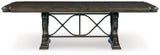 Maylee Dark Brown Dining Table and 6 Chairs by Ashley at Eve Furniture