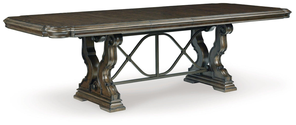 Maylee Dark Brown Dining Table and 6 Chairs by Ashley at Eve Furniture