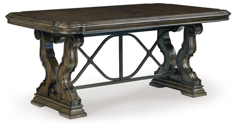 Maylee Dark Brown Dining Table and 6 Chairs by Ashley at Eve Furniture