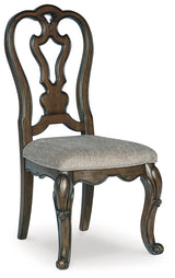 Maylee Dark Brown Dining Table and 6 Chairs by Ashley at Eve Furniture