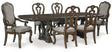 Maylee Dark Brown Dining Table and 6 Chairs by Ashley at Eve Furniture