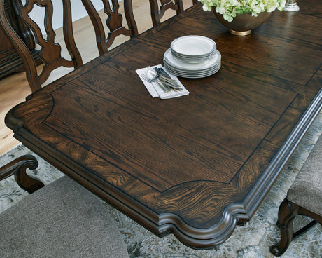 Maylee Dark Brown Dining Table and 6 Chairs by Ashley at Eve Furniture