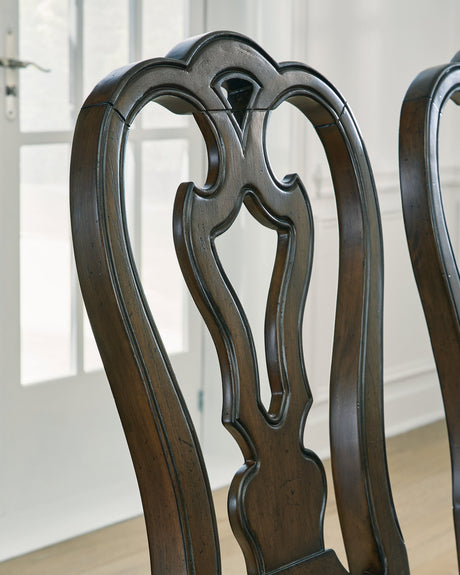 Maylee Dark Brown Dining Table and 6 Chairs by Ashley at Eve Furniture
