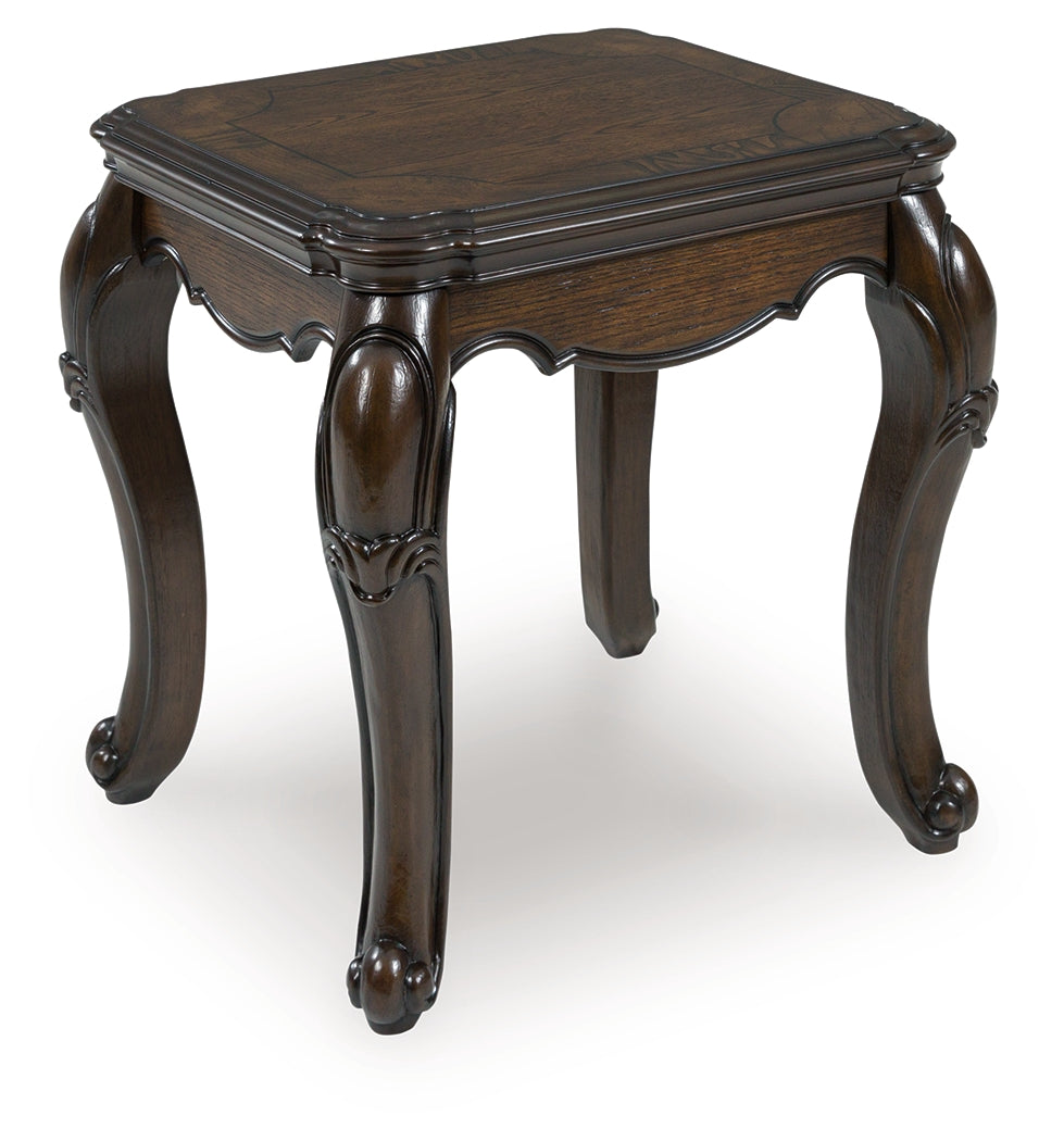 Maylee Dark Brown End Table by Ashley at Eve Furniture