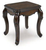 Maylee Dark Brown End Table by Ashley at Eve Furniture