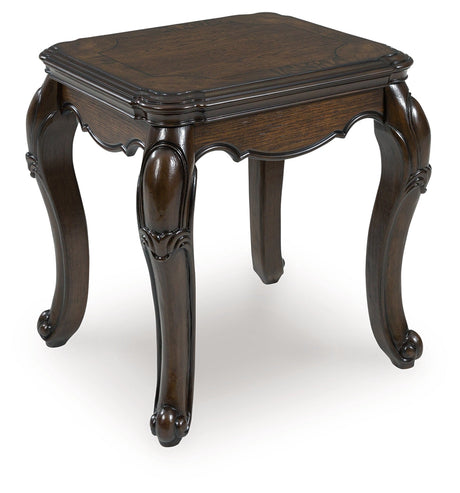 Maylee Dark Brown End Table by Ashley at Eve Furniture