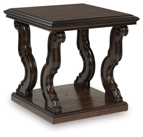 Maylee Dark Brown End Table by Ashley at Eve Furniture