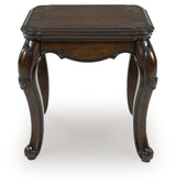 Maylee Dark Brown End Table by Ashley at Eve Furniture