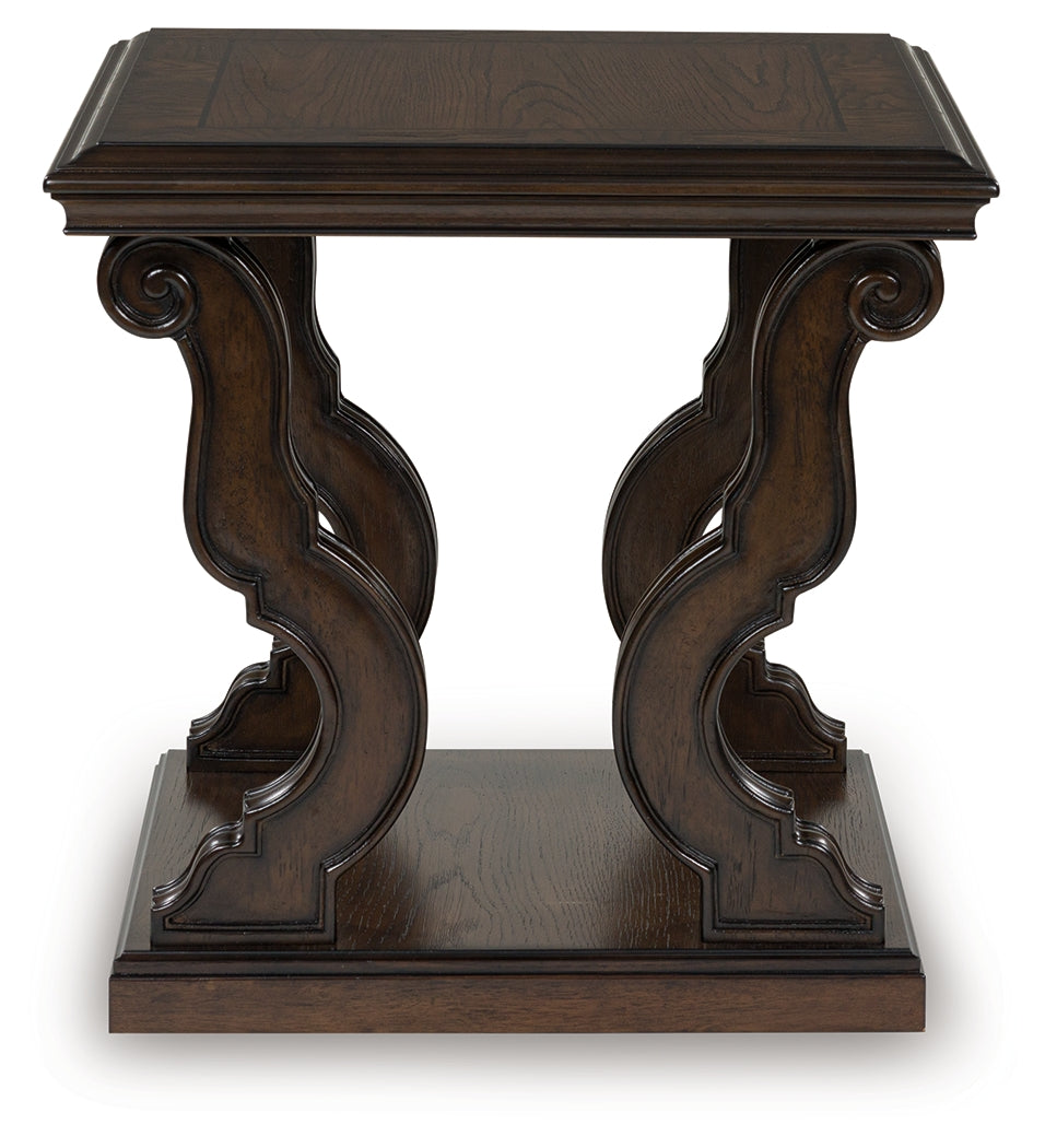 Maylee Dark Brown End Table by Ashley at Eve Furniture