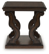 Maylee Dark Brown End Table by Ashley at Eve Furniture
