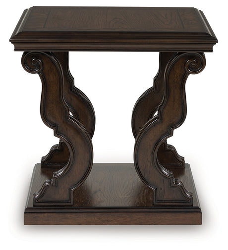 Maylee Dark Brown End Table by Ashley at Eve Furniture